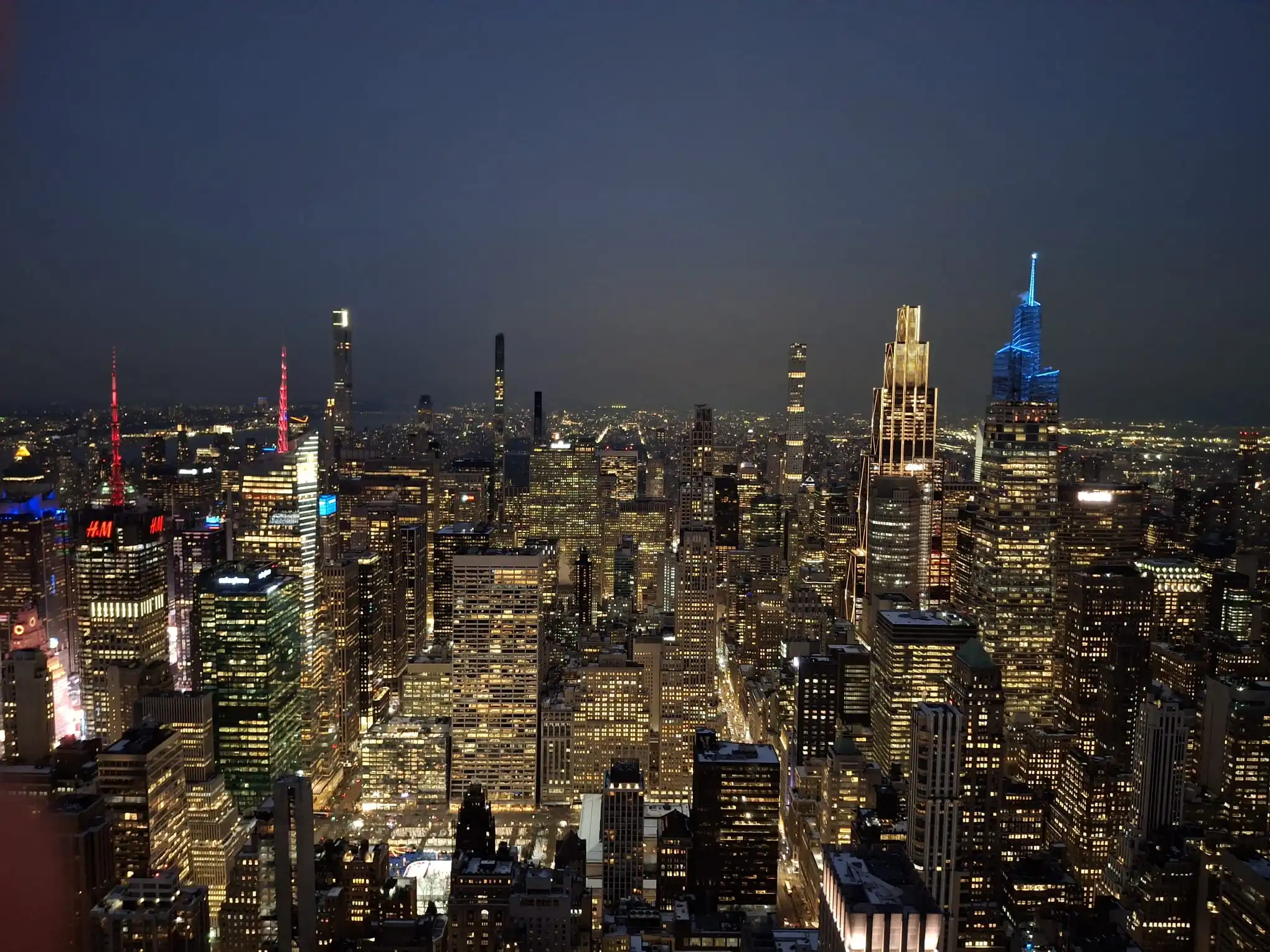 Skyline di Manhattan visto dall'alto